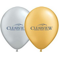 9" Qualatex Round Metallic Color Latex Balloon